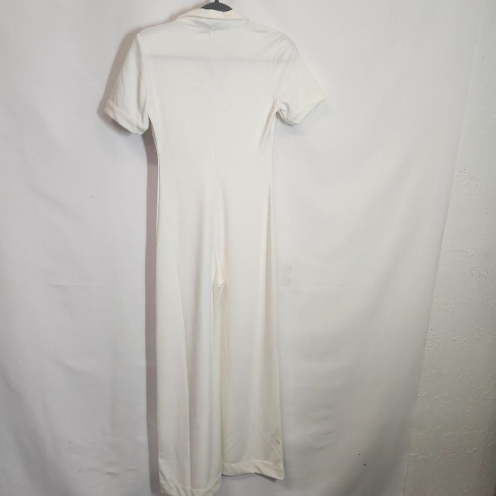 NWT SUZIE KONDI Stretch-Ponte Jumpsuit in Ivory - Size XS - Picture 6 of 11